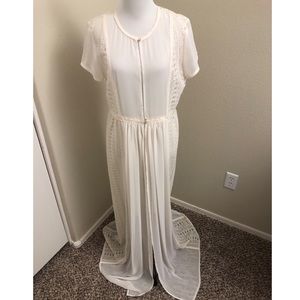 Long sheet white cover dress